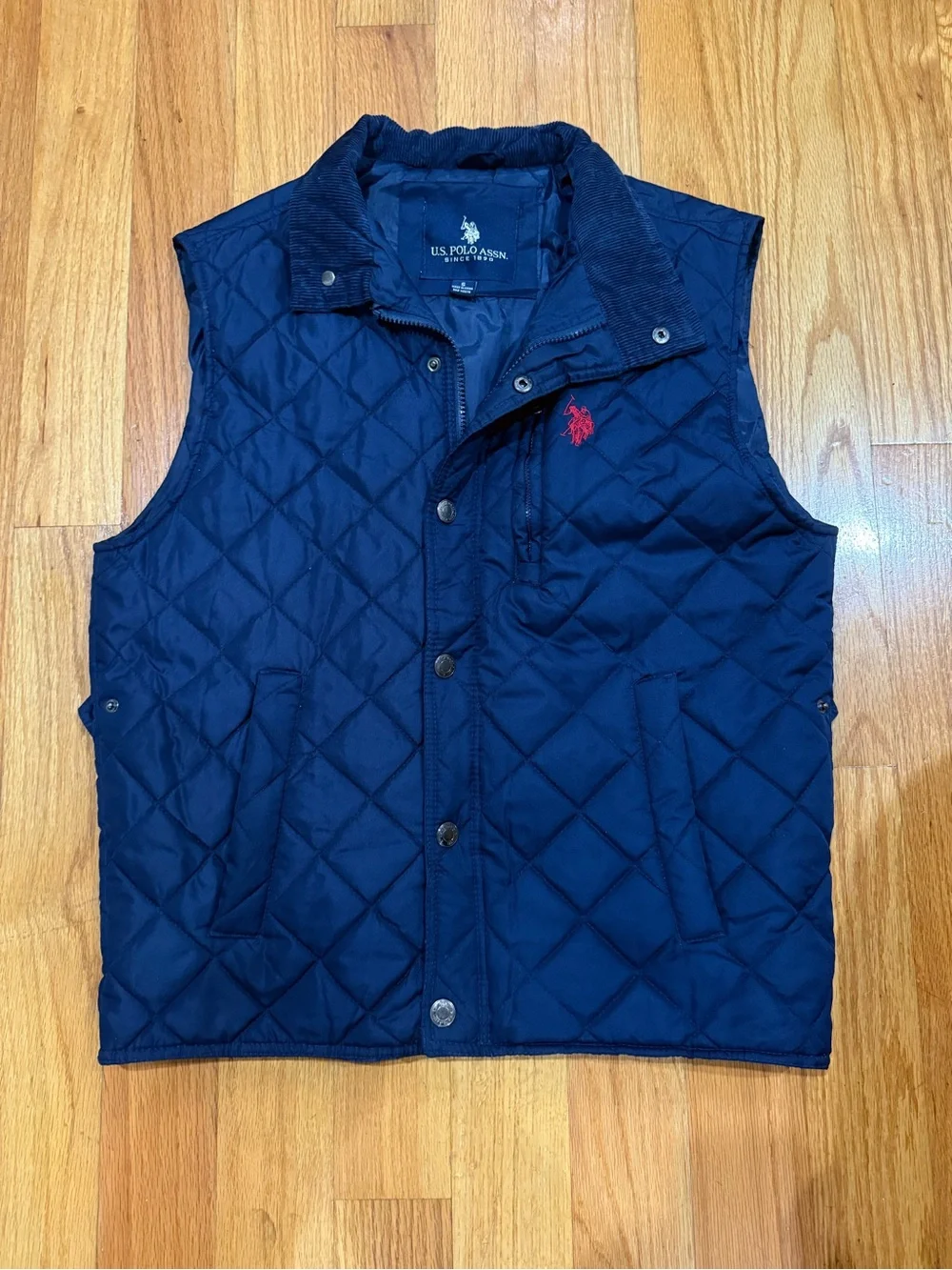 US Polo Assn Quilted Vest Navy Men's Size S
